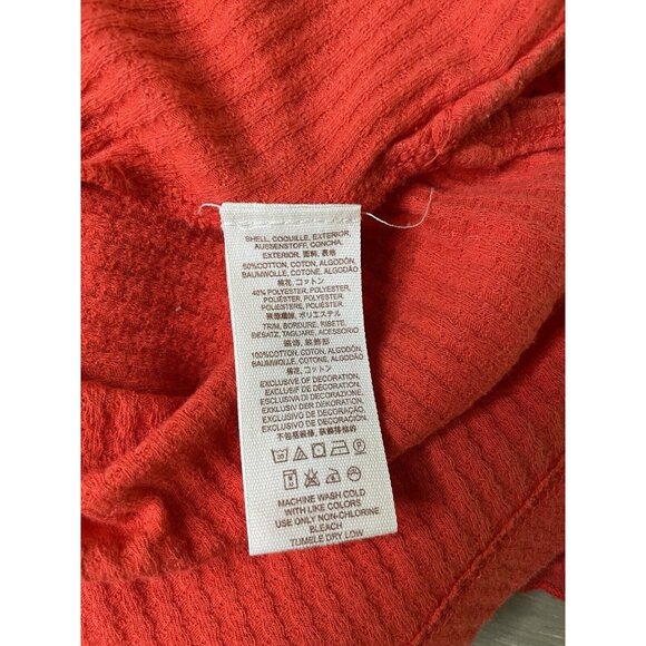 Free People Parisian nights boho blouse Orange Tunic M - Picture 6 of 9